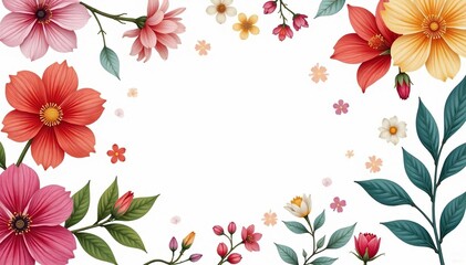 Abstract floral patterned wallpaper sample on a white background, bloom, wallpaper, plant