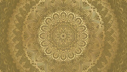 Seamless gold mandala pattern