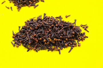 A spice of dried cloves, herbal medicine plant