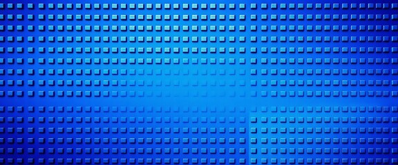 Naklejka premium Abstract blue backdrop with metallic square grid, textured, reflective, texture, clean