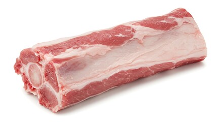 Raw Meat Cut Ready for Cooking Pork Roast on White Background