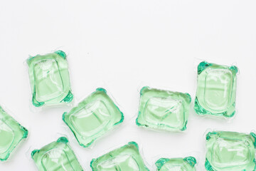 Fototapeta premium Gel ball laundry detergent, detergent capsule pods