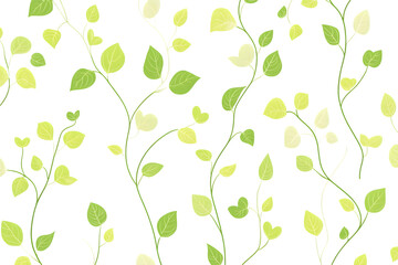 Obraz premium Heart-Shaped Green Leaves on Transparent Background