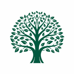 Obraz premium Elegant Tree Logo Design for Nature Brands.
