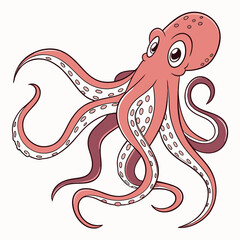 vector illustration of a octopus