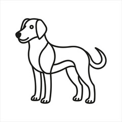 Dog outline icon on white background