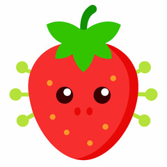 Obraz premium strawberry vector illustration