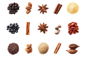 An aromatic symphony of spices and citrus on a midnight canvas