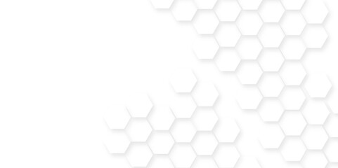 Abstract white hexagon background,Seamless pattern with hexagon.Hexagonal grid tile and mosaic structure mess cell.seamless bright white abstract honeycomb background.