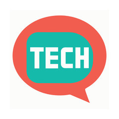 Tech Inspired Message Bubble Logo for Messaging