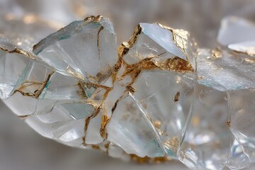 Diamond with a golden edge