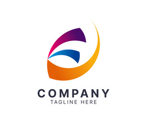 Abstract Colorful Swirl Logo for Business Branding