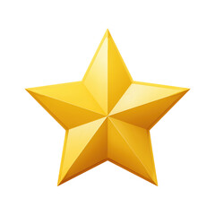 Fototapeta premium Golden Star Graphic Design Element - Award Symbol for Digital Use , isolated on white background png