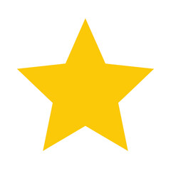 Obraz premium A Simple and Radiant Yellow Star Graphic Design , isolated on white background png