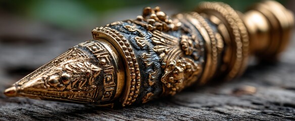 Obraz premium Ornate, Golden-Bronze Decorative Item