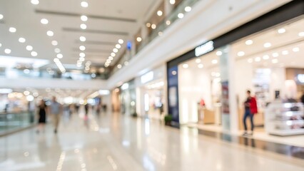 Shopping spree in a blurred mall vibrant retail environment focused action urban view