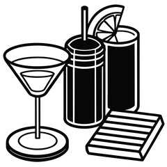 set of drinks