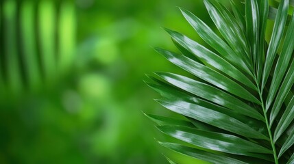 Lush Green Leaves with Soft Focus Background in Natural Setting