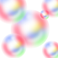 vector illustrator 3d realistic set bubble color neon transparent background for graphic resources design