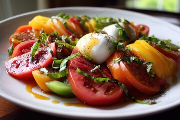 Heirloom tomato salad with burrata 
