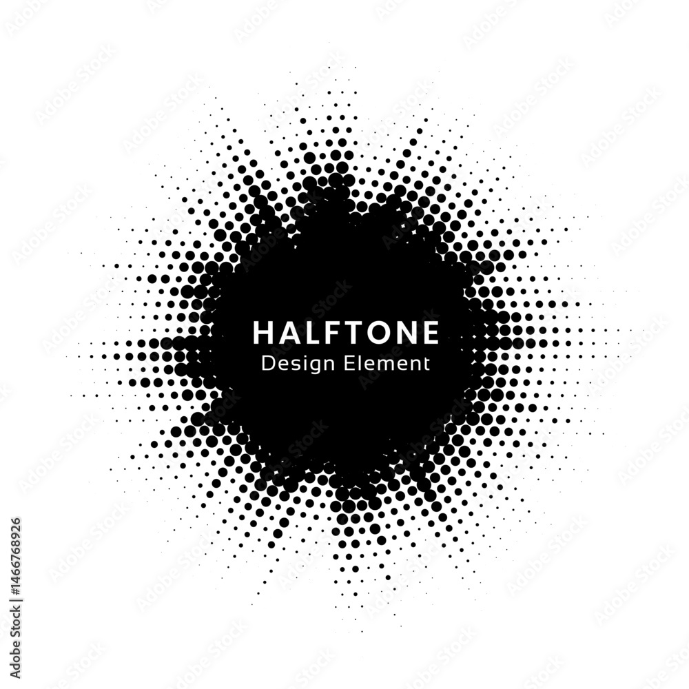 Poster burst halftone light effect. glowing light burst. abstract grunge halftone dots background. vector i