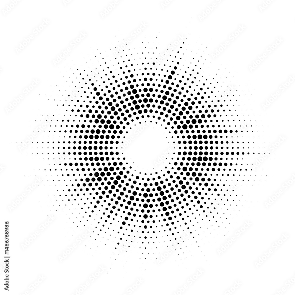 Poster halftone background. glowing light halftone effect. abstract grunge starburst halftone dots backgrou