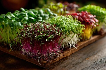 Heirloom veggie collection with vibrant gourmet microgreens 