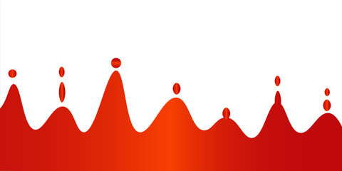 Vector red line background curve element with white space for text and message design, overlapping layers