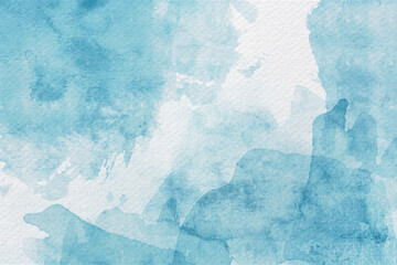 Soft Watercolor Blue Abstract Background
