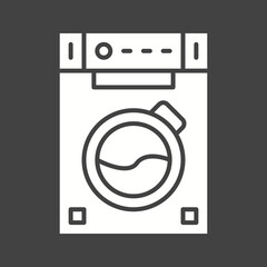 Automatic Washing Machine icon vector image. Suitable for mobile apps, web apps and print media.