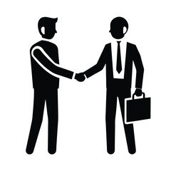Fototapeta premium Two People Shaking Hands Vector Graphic