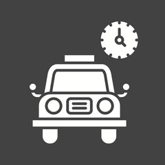 Busy Taxi icon vector image. Suitable for mobile apps, web apps and print media.