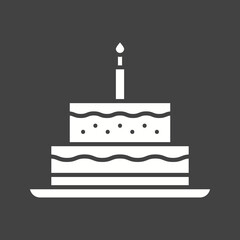 Cake icon vector image. Suitable for mobile apps, web apps and print media.