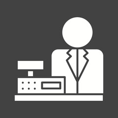 Cashier icon vector image. Suitable for mobile apps, web apps and print media.