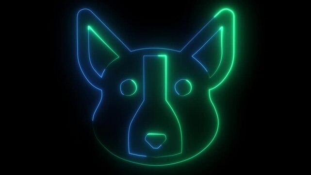 Animal Icons on black background.