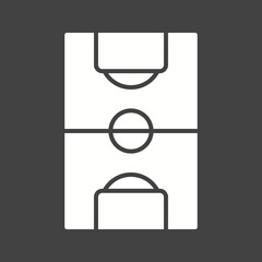 Football Field icon vector image. Suitable for mobile apps, web apps and print media.