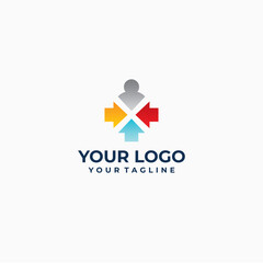 Minimal Corporate Consulting Logo with Initial Letter Design