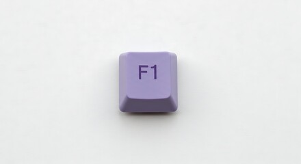 Purple F1 Keycap on White Background