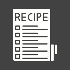 Recipe icon vector image. Suitable for mobile apps, web apps and print media.