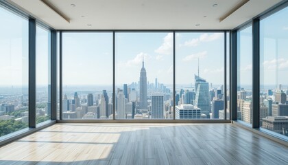 Stunning Cityscape View from Modern Penthouse Apartment