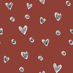 seamless pattern with hearts