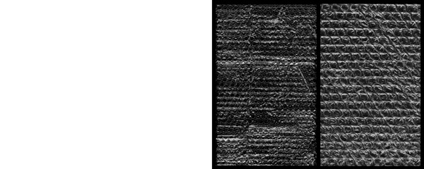 Torn Bubble Wrap Segment With Air Cushion Texture on a Transparent or White Background