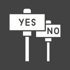 Yes Or No icon vector image. Suitable for mobile apps, web apps and print media.