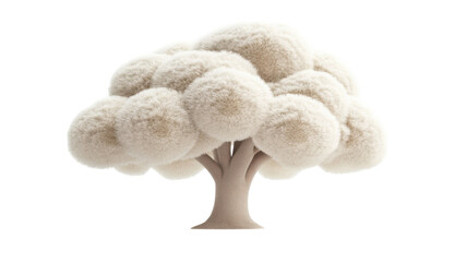 Soft Plush Tree Icon Isolated on White Background