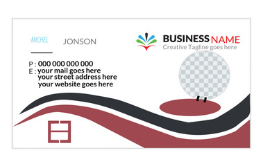 Modern Corporate Business Card Template – Clean Minimalist Design in Vector Format.