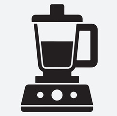 Fototapeta premium food processor stencil icon silhouette vector art illustration, blender isolated on white background