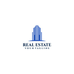 Modern Real Estate Logo Design with Abstract House Icon