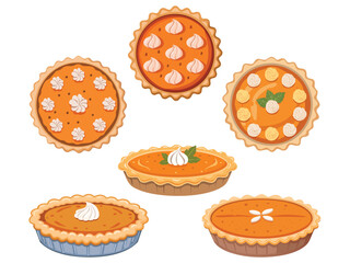 food vector illustration a Pumpkin Pie