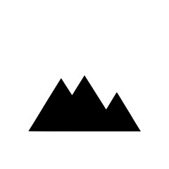 Silhouette of mountain peak