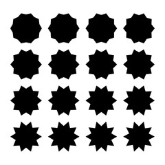 Ten Point Zigzag Edge Star Circles